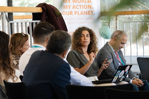 People discussing in a small group