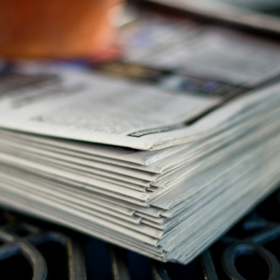 Stack of newspapers