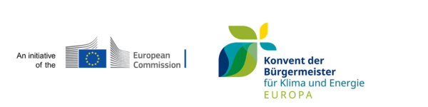 Logo des EU-Kovents neben dem der EU-Kommission